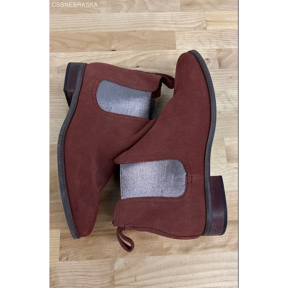 Toms burgendy ankle
